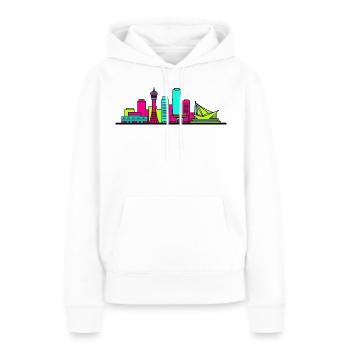Kobe City Skyline Hafenturm Moderne Linienkunst - Frauen Premium Bio Hoodie - Weiß - Vorne - Julia (174cm)