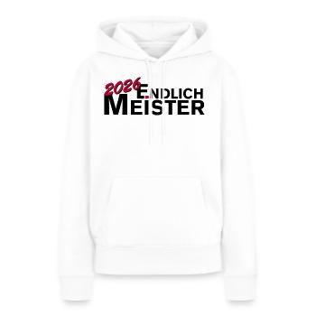 Endlich Meister 2026 Meisterschaft - Frauen Premium Bio Hoodie - Weiß - Vorne - Julia (174cm)