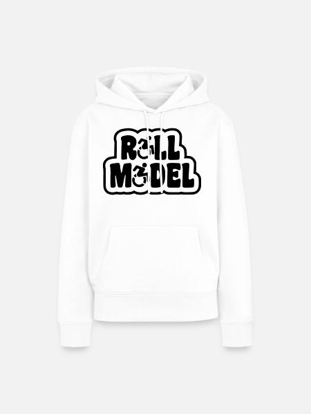Vorbild. Für den echten Rollstuhlfahrer # - Frauen Premium Bio Hoodie - Weiß