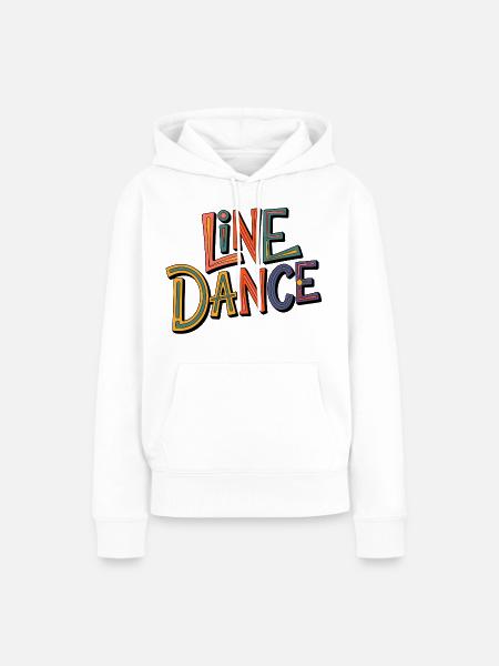 Line Dance Farbenspiel - Frauen Premium Bio Hoodie - Weiß