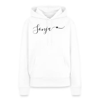 Sonja Name Vorname Dekorativ - Frauen Premium Bio Hoodie - Weiß - Vorne - Julia (174cm)