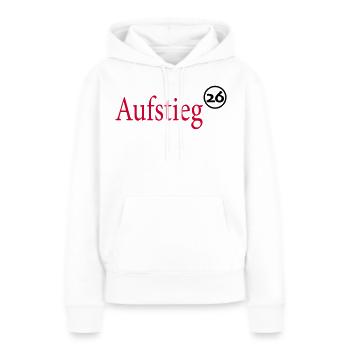 Promu Promotion 2026 - Sweat à capuche Premium bio Femme - blanc - Devant - Julia (174cm)