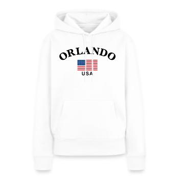 Orlando, USA - Frauen Premium Bio Hoodie - Weiß - Vorne - Julia (174cm)
