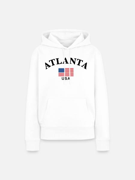 Atlanta, USA - Frauen Premium Bio Hoodie - Weiß