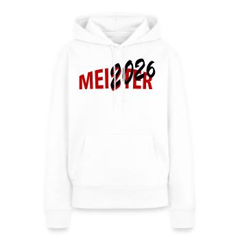 Meister 2026 Meisterschaft - Frauen Premium Bio Hoodie - Weiß - Vorne - Julia (174cm)