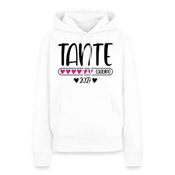 Tante 2027 barre de chargement du cœur - Sweat à capuche Premium bio Femme - blanc - Devant - Julia (174cm)