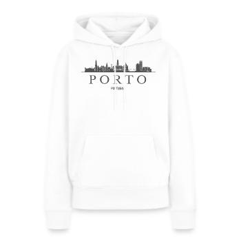 Porto Skyline, Porto Portugal - Frauen Premium Bio Hoodie - Weiß - Vorne - Julia (174cm)