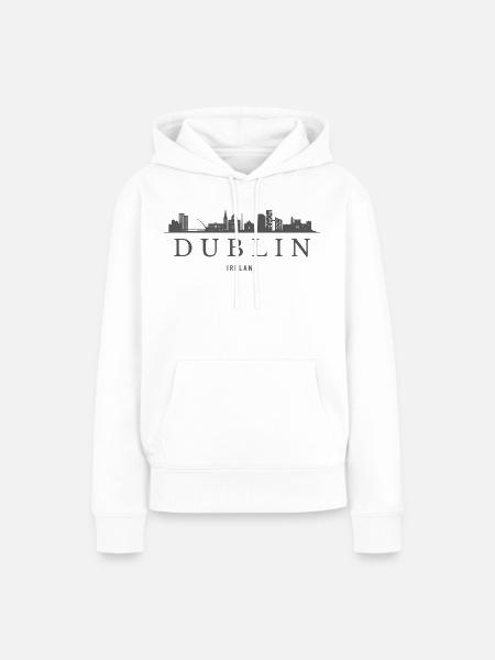 Dublin, Irland, Skyline von Dublin - Frauen Premium Bio Hoodie - Weiß