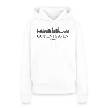 Copenhague, Danemark, silhouette de Copenhague - Sweat à capuche Premium bio Femme - blanc - Devant - Julia (174cm)