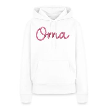 Grand-mère - Sweat à capuche Premium bio Femme - blanc - Devant - Julia (174cm)