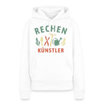 Rechen Künstler - Retro Gärtner Natur - Frauen Premium Bio Hoodie - Weiß - Vorne - Julia (174cm)