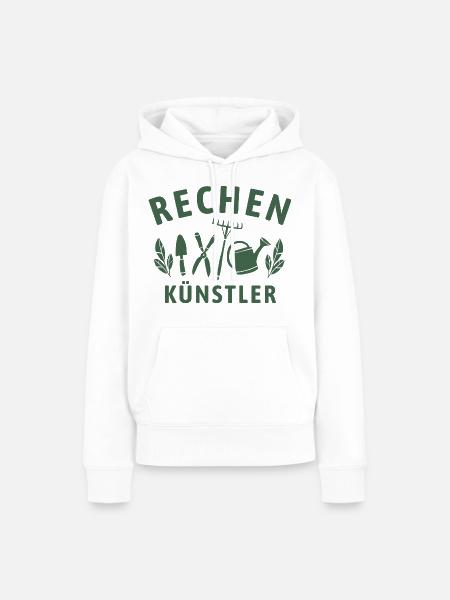 Rechen Künstler - Retro Gärtner Natur - Frauen Premium Bio Hoodie - Weiß