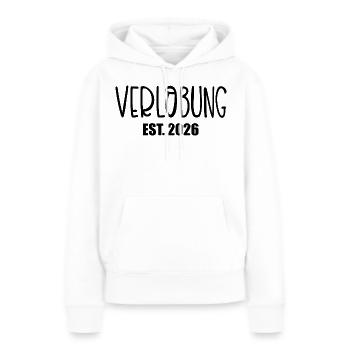 Hochzeit Verlobung 2026 - Frauen Premium Bio Hoodie - Weiß - Vorne - Julia (174cm)