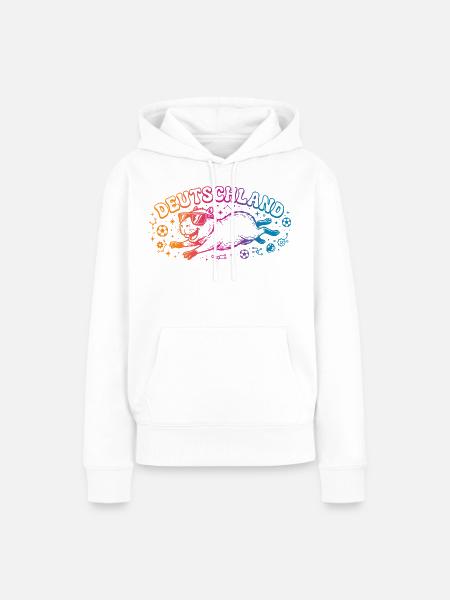 Deutschland Fussball Capybara - Frauen Premium Bio Hoodie - Weiß