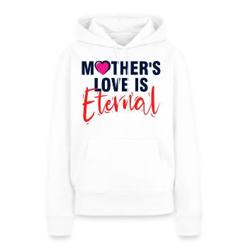 Mutterliebe ist ewige elegante Typografie - Frauen Premium Bio Hoodie - Weiß - Vorne - Julia (174cm)