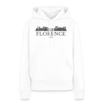 Florenz Skyline, Italien, Florenz-Silhouette - Frauen Premium Bio Hoodie - Weiß - Vorne - Julia (174cm)