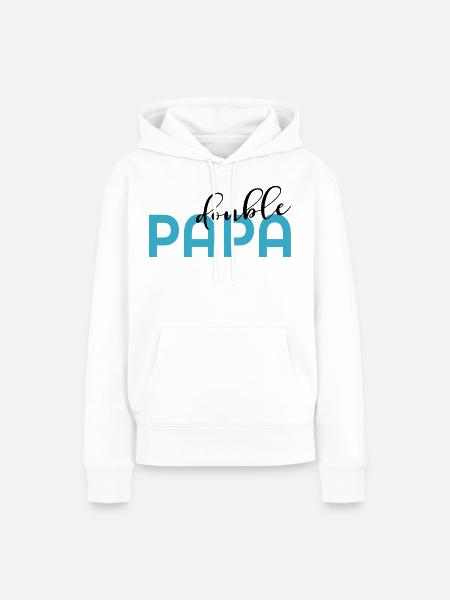 Vater von zwei Kindern - Frauen Premium Bio Hoodie - Weiß