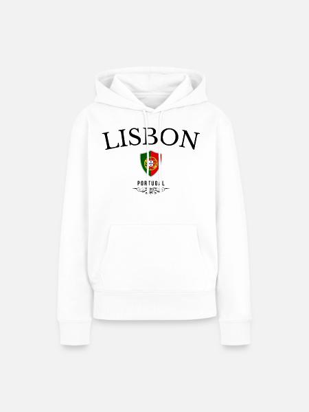 Souvenir Lissabon, elegantes Design Lissabon - Frauen Premium Bio Hoodie - Weiß