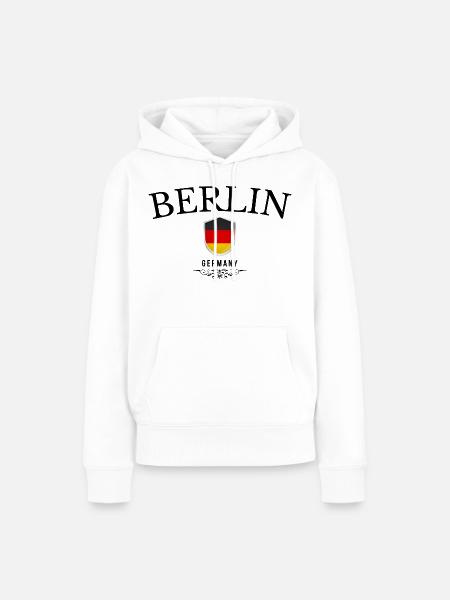 Berliner Souvenir, elegantes Design Berlin - Frauen Premium Bio Hoodie - Weiß