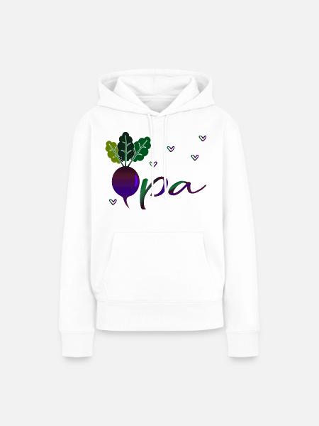 Gemüsegarten Opa - Frauen Premium Bio Hoodie - Weiß