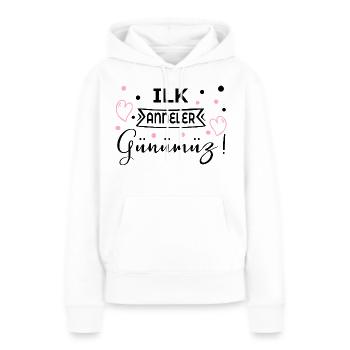 Erster Muttertag Türkisch - Frauen Premium Bio Hoodie - Weiß - Vorne - Julia (174cm)