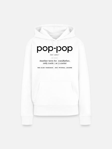 Pop-Pop-Definition – Cooler und legendärer Opa - Frauen Premium Bio Hoodie - Weiß