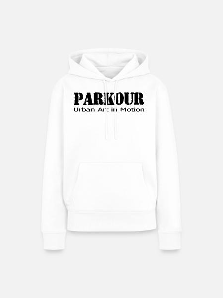 Parkour - Frauen Premium Bio Hoodie - Weiß