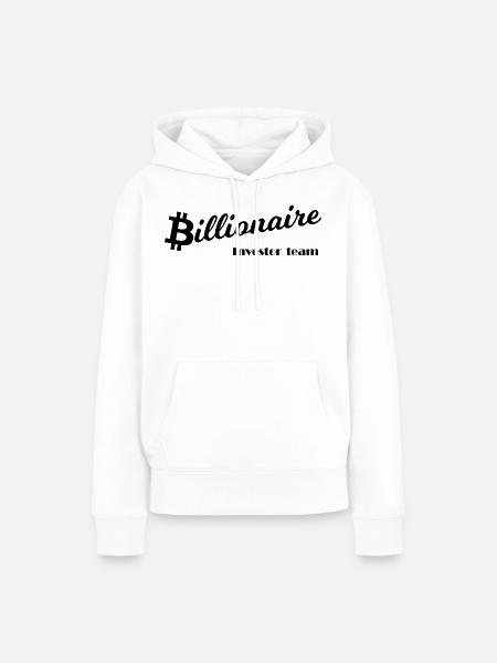 Bitcoin Silhouette Noir - Frauen Premium Bio Hoodie - Weiß
