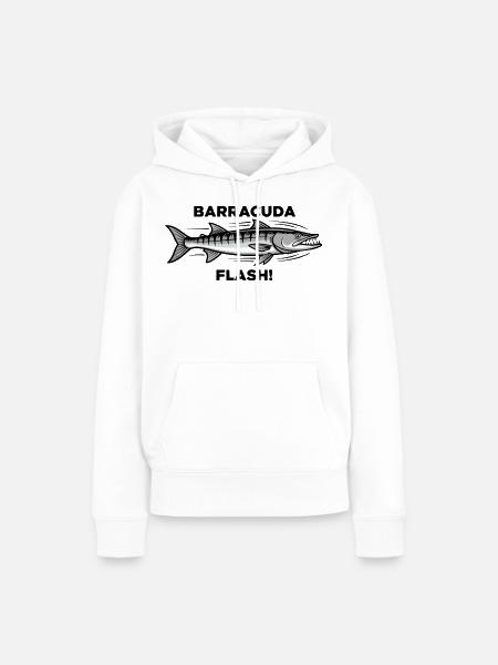 Barracuda Flash Predator Sea Barracuda - Frauen Premium Bio Hoodie - Weiß