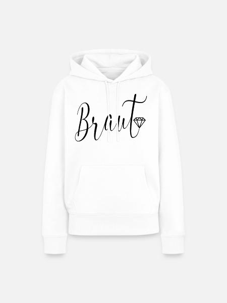 Hochzeit Diamanten Braut - Frauen Premium Bio Hoodie - Weiß