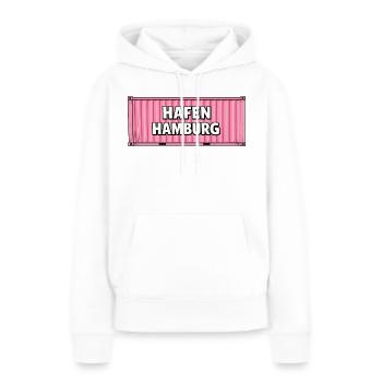 Hafen Hamburg Pink Container - Frauen Premium Bio Hoodie - Weiß - Vorne - Julia (174cm)
