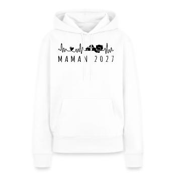 Future Maman 2027 - Bientôt Maman Grossesse - Frauen Premium Bio Hoodie - Weiß - Vorne - Julia (174cm)