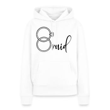 Bagues de fiançailles pour mariée - Sweat à capuche Premium bio Femme - blanc - Devant - Julia (174cm)