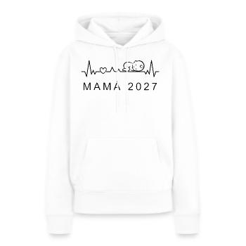 Futura Mamá 2027 Ritmo Cardiaco Anuncio Embarazo - Frauen Premium Bio Hoodie - Weiß - Vorne - Julia (174cm)