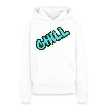 Graffiti néon relaxant - Sweat à capuche Premium bio Femme - blanc - Devant - Julia (174cm)