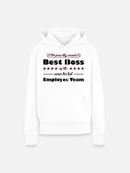 Der bester Chef der Welt - Frauen Premium Bio Hoodie - Weiß