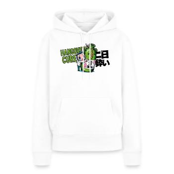 Support des chats : Japon - Sweat à capuche Premium bio Femme - blanc - Devant - Julia (174cm)
