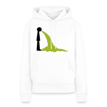 Chemise d’escalade – Motif de fête drôle - Sweat à capuche Premium bio Femme - blanc - Devant - Julia (174cm)