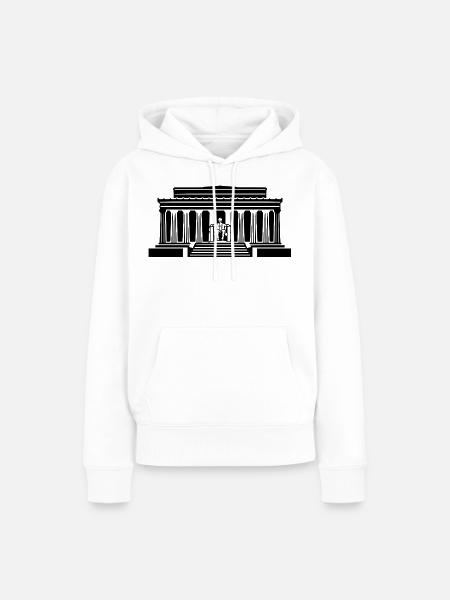 Lincoln Memorial - Frauen Premium Bio Hoodie - Weiß