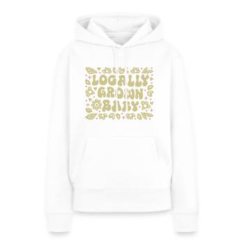 Thème de baby shower local - Sweat à capuche Premium bio Femme - blanc - Devant - Julia (174cm)