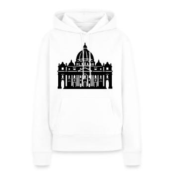 Basilique Saint-Pierre - Sweat à capuche Premium bio Femme - blanc - Devant - Julia (174cm)
