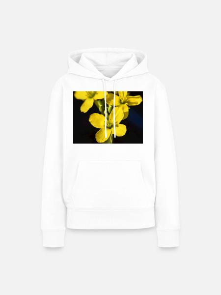 Blühender Ruccula - Frauen Premium Bio Hoodie - Weiß