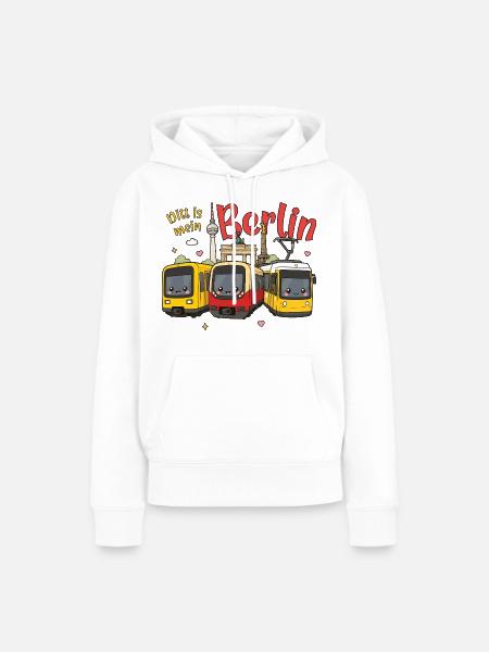 Ditt is mein Berlin - Frauen Premium Bio Hoodie - Weiß