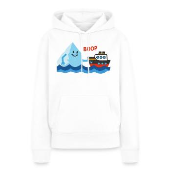 Freundlicher Eisberg stupst ein Schiff - Sweat à capuche Premium bio Femme - blanc - Devant - Julia (174cm)