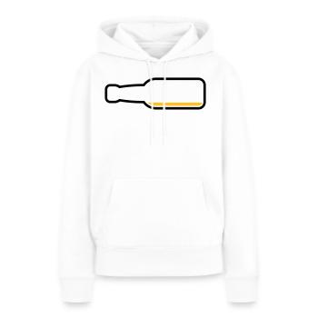 Bouteille de bière vide (Symbole bière bière / Pos 2C) - Sweat à capuche Premium bio Femme - blanc - Devant - Julia (174cm)