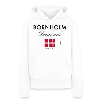 Bornholm, Danemark, Coordonnées Souvenir de voyage - Sweat à capuche Premium bio Femme - blanc - Devant - Julia (174cm)