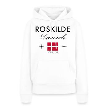 Roskilde Dänemark Koordinaten Reise Souvenir - Frauen Premium Bio Hoodie - Weiß - Vorne - Julia (174cm)
