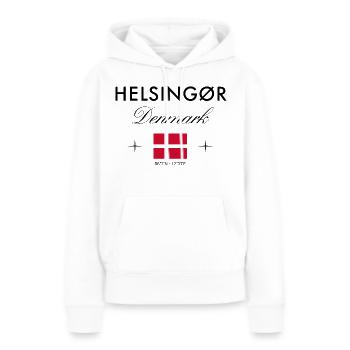 Helsingør Dänemark Koordinaten Reise Souvenir - Frauen Premium Bio Hoodie - Weiß - Vorne - Julia (174cm)