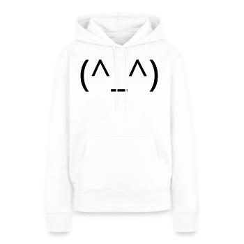 Joyeux Classique du Sourire des Émoticônes (^_^) - Sweat à capuche Premium bio Femme - blanc - Devant - Julia (174cm)