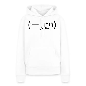 Mains émoticôniques (-‸ლ) facepalm devant le visage - Sweat à capuche Premium bio Femme - blanc - Devant - Julia (174cm)